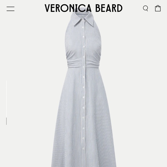 Veronica Beard Mackey seersucker halter dress. New with tags size 16.